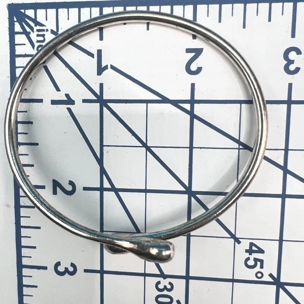 Artisan Sterling Silver Bypass Bangle 7